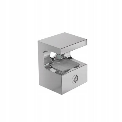 Skrutkovaná sklenená podpera pre sklenenú policu 8 mm KRISTAL chróm
