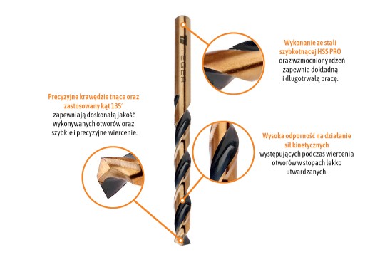 HSS PRO VŔTAČKA DO KOVU VŔTAČKA 8,5 mm TEGER