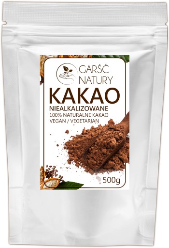 PRÍRODNÉ NEALKALIZOVANÉ KAKAKO v prášku 0,5 kg Pravé kakao 500 g
