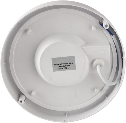 LED stropné svietidlo pre garáž v suteréne LED okrúhle 15W 6000K IP54 biele