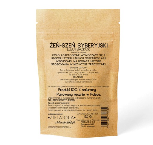 SIBERSKÝ ŽENŠEN koreň ELEUTEROCOCOCUS FHINY energetický ADAPTOGÉN
