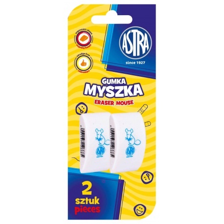 ASTRA MOUSE ERASER 2 KS BLISTER