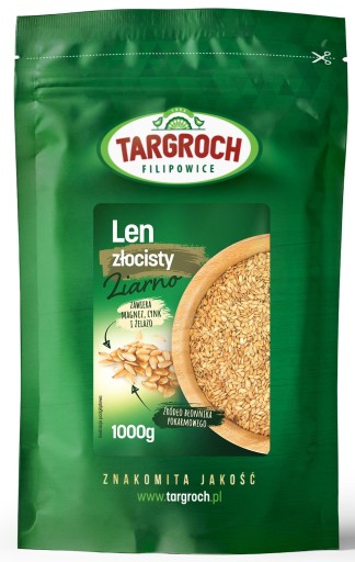 Ľanové semienko Zlaté ľanové semienko prírodný čistý ľan 1kg 1000g TARGROCH