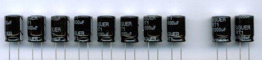 1000uF 16V 1000 µF 16V LEAGUER (10 KS) ELEKTROLYTICKÝ KONDENZÁTOR