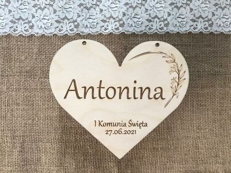 Srdce, prvé sväté prijímanie, meno, rytina, dátum