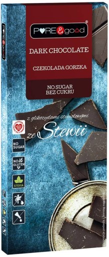 Tmavá čokoláda bez cukru Stévia a erytritol KETO