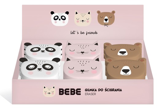 BEBE Interdruk zvieratká guma 1 kus