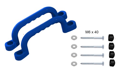 SLNKO - IHRISKO RÚČKY 240 mm - 2 ks S MODRÝMI SKRUTKAMI BK