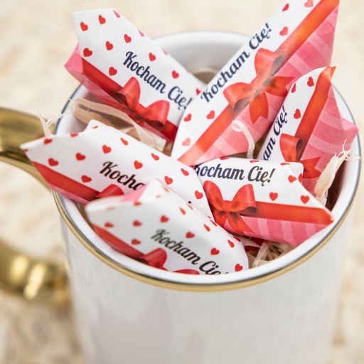 CANDIES I LOVE YOU FUDGE 5 kusov NÁPLŇ DO HRNÍČKA Darček LOVE LOVE