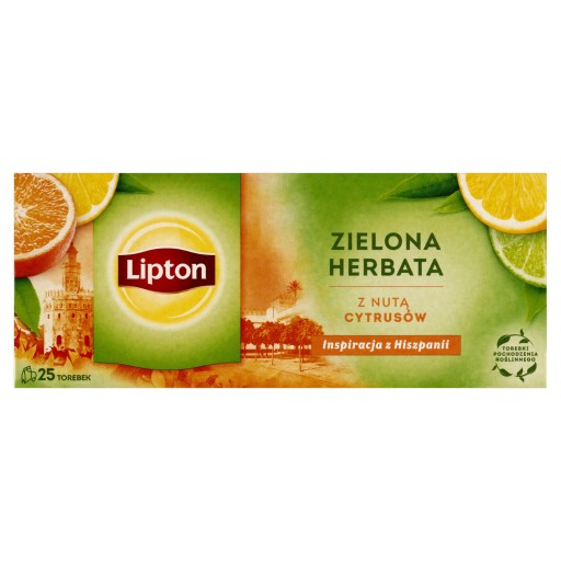 Lipton express zelený čaj s citrusovým nádychom, 25 sáčkov, 32,5g