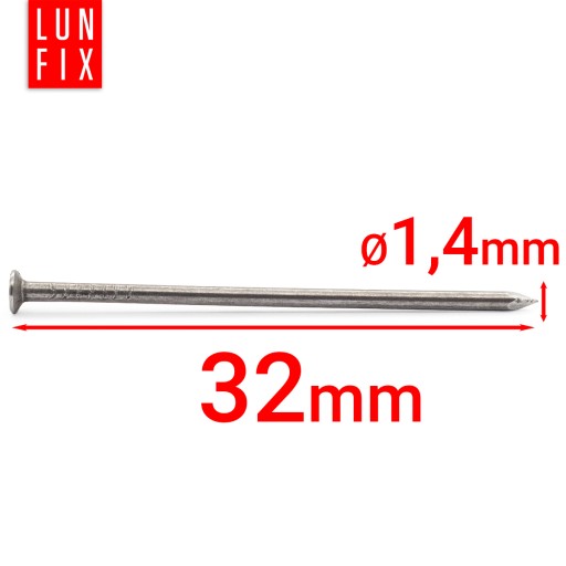 Čierne stavebné klince 1,4x32 mm 1 kg