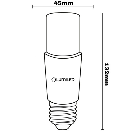 LED STICK E27 žiarovka 15W = 100W 1521lm 4000K Neutrál TUBULAR LUMILED