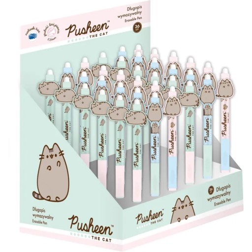 Vymazateľné guľôčkové pero s ergonomickým Pusheen gripom