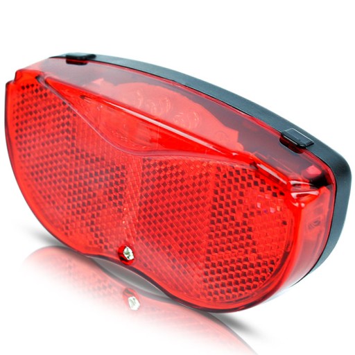 Zadná cyklistická lampa, LED nosič + 2xAAA batérie