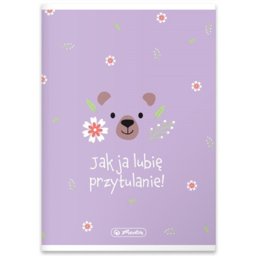 Pastelový zápisník A5 riadkov, 16 strán, medvedík