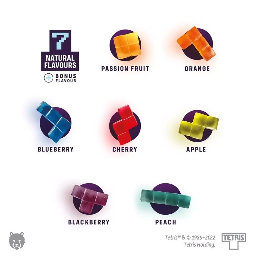 TETRIS GAMER GUMMIES BLOKOVÉ ŽELÉ 125G PRE FANOUŠKOV HRY 20% ŠŤAVA