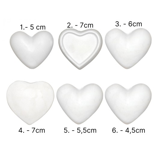 Srdce - sadrová figúrka 1 ks MIX