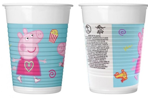 Plastové poháre Peppa Pig 8 kusov Narodeniny