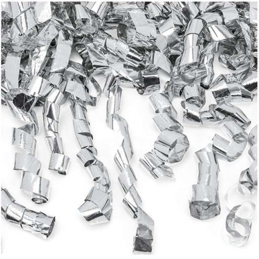 Tubusové vystreľovacie 60 cm konfety SILVER streamery