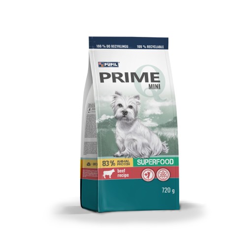 PUPIL PRIME suché krmivo pre psov MINI hovädzie 720g