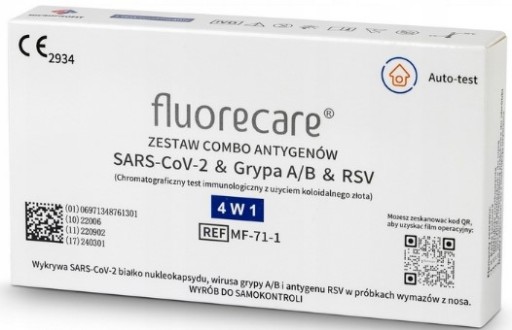 TEST COVID19, AB FLU, RSV FLUORECARE COMBO 4 IN 1 dátum exspirácie 10/2025
