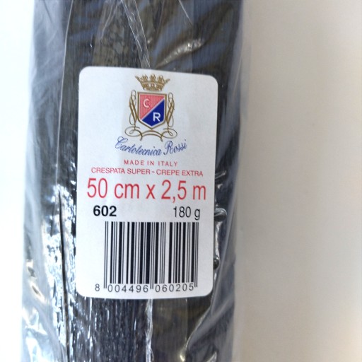 Krepový papier Taliansky krepový papier 180g (50cmx2,5m) ČIERNA 602