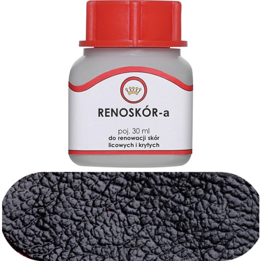 Farba na kožu Renoszkol lak 30ml čierny lesk