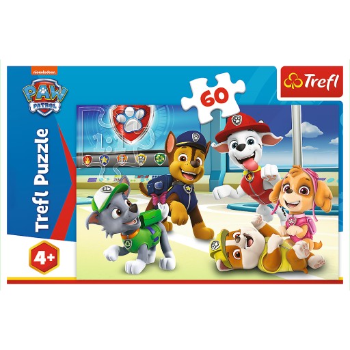 PUZZLE 60 PAW PATROL PUZZLE PAW ZUMA CHASE SKYE RUBBLE ROCKY 4+ KOCKY