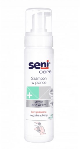 Seni Care penový šampón bez oplachovania 200 ml