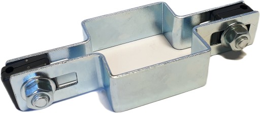 Pozinkovaná medzipriechodová príchytka pre stĺpik 40x40 mm priemer panelu 5 mm