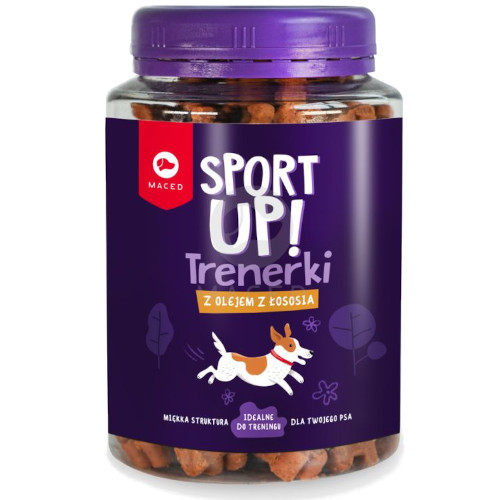 Maced SPORT UP! trenažéry s lososovým olejom 300g trenažéry pochúťka pre psov
