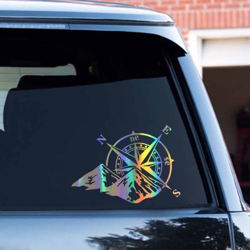 Nálepka MOUNTAIN COMPASS na auto, auto, motorku