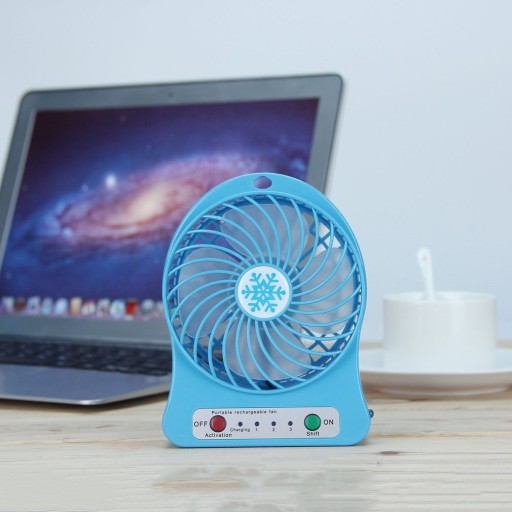 VÝKONNÝ MINI VENTILÁTOR, USB STOLNÝ VENTILÁTOR S BATÉRIOU