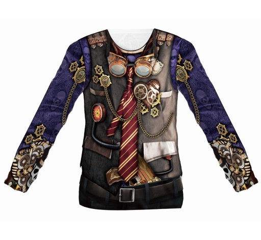 Tričko s potlačou Steampunk Man Costume Disguise Carnival L