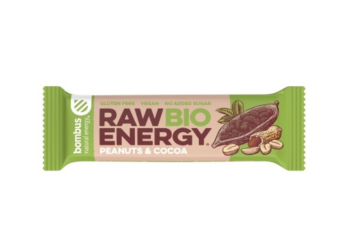 RAW ENERGY BIO tyčinka arašidovo-kakaová GLUELESS. BIO 50 g