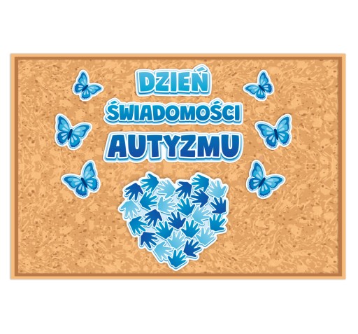 Letáková dekorácia - AUTIZMUS - Deň povedomia o autizme (60x65cm)