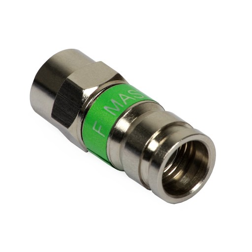 KONEKTOROVÁ ZÁSTRČKA F KOMPRESNÁ MASTER E80342 PRE KÁBEL 113 TRISET ZELENÁ - 10 KS