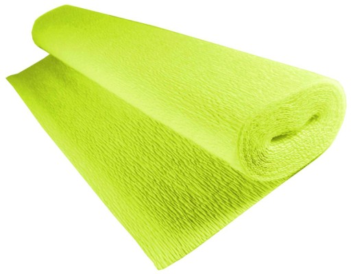 Krepový papier krepovaný 180 g/m ZELENÁ 50x250cm Cartotecnica Rossi LIVING COLOR