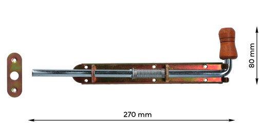 Úzka pružinová západka garážovej brány, 250 mm