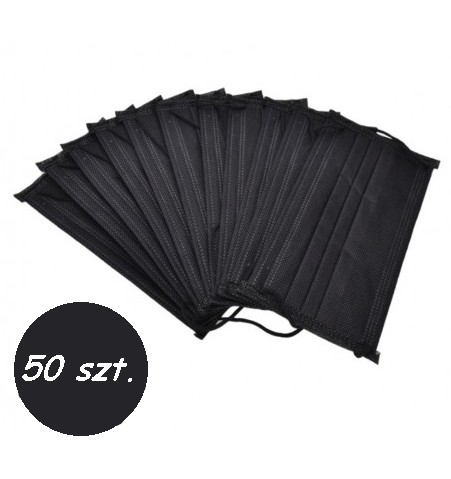 Ochranná maska čierna 50 ks.