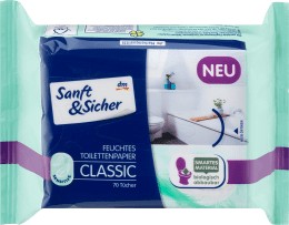 Sanft&Sicher Vlhký TOALETNÝ PAPIER 70 kusov