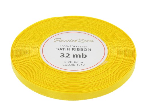 SATÉNOVÁ STUHA NA VEĽKONOČNÚ DEKORÁCIU 6MM 32MB ŽLTÁ
