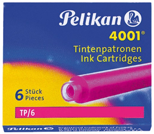 NÁPLNE NÁPLNE PERA Atrament RUŽOVÝ 6 kusov Pelikan EFFICIENT and SOLID