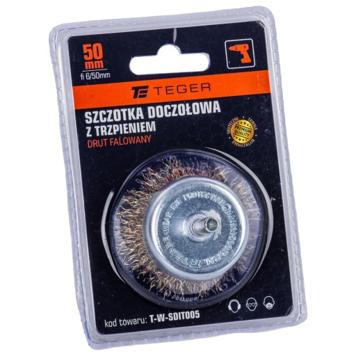 Drôtená hlavová kefa 50mm oceľový vlnitý drôt FI 6 Teger