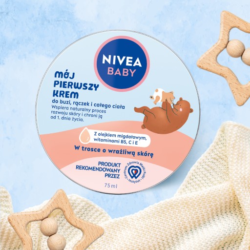 NIVEA BABY MY FIRST KRÉM pre deti, dojčatá, tvár, ruky, telo, 75 ml