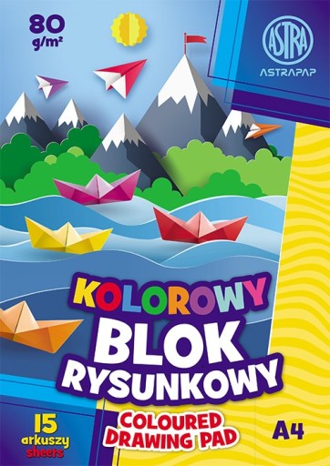 BLOK NA KRESLENIE A4 Astra 15k 80g FAREBNÝ