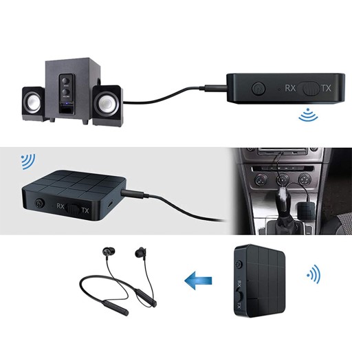 VYSIELAČ 2v1 BLUETOOTH PRIJÍMAČ VYSIELAČ PRE TV ZVUKOVÉ SLÚCHADLÁ BT 5.0