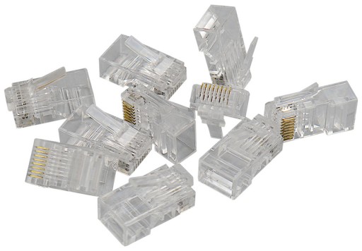ZÁSTRČKA RJ45, CAT.6 UTP 8P8C, ZLATÁ INTERNETOVÁ ZÁSTRČKA, 10 KS.