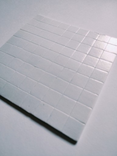 Samolepiace 3D penové kocky, biele, 81 ks, 1 cm, hrúbka kocky 1 mm