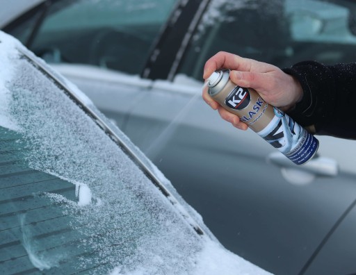 K2 ALASKA ROZMrazovač okien na autosklá, rozpúšťa ľad a námrazu, 300ml